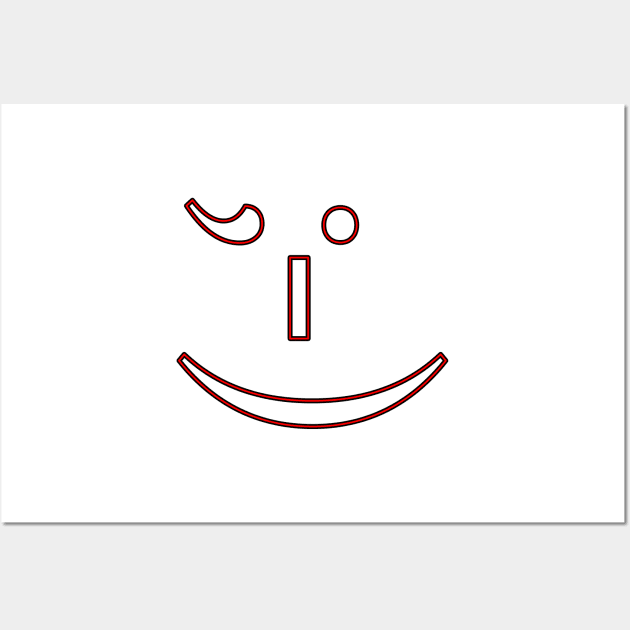 Winking emoticon Wall Art by Jevaz